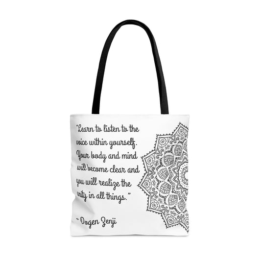 Mandala with Inspirational Quote Tote Bag (AOP)