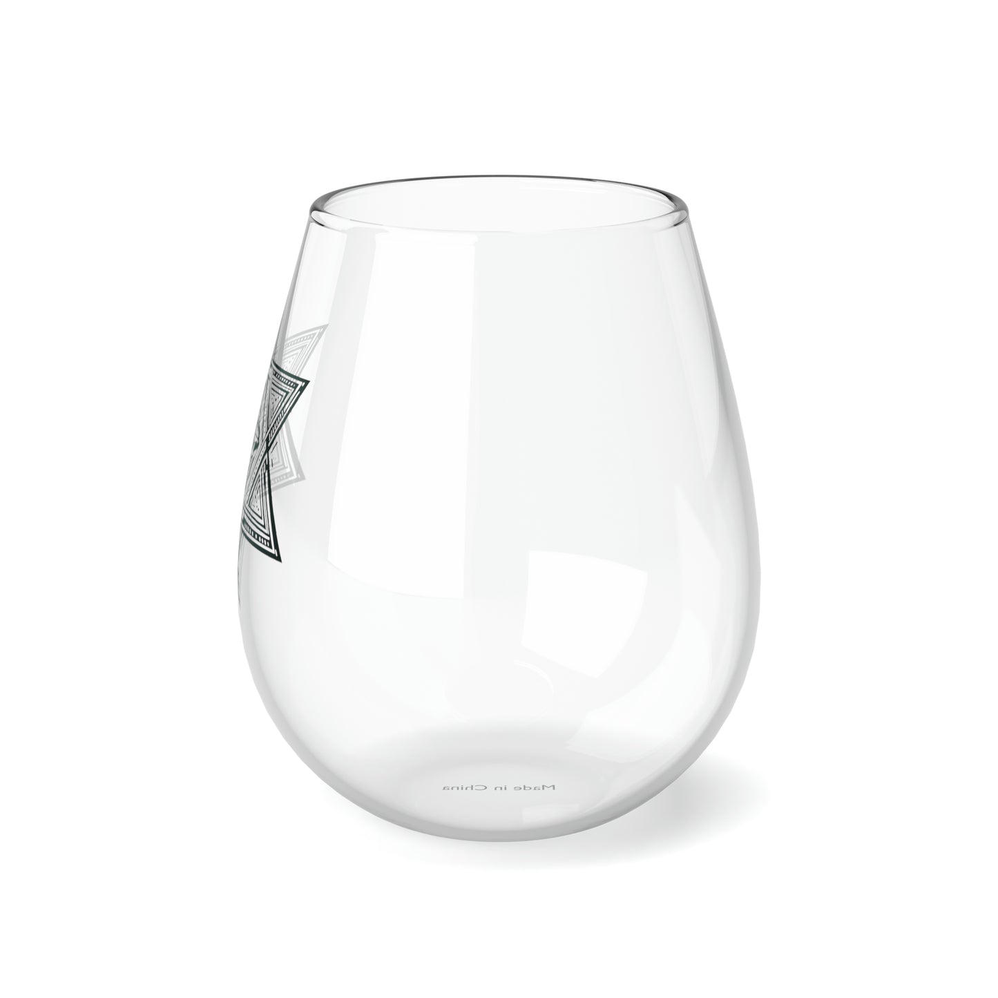Stemless Wine Glass, 11.75oz - Star of David