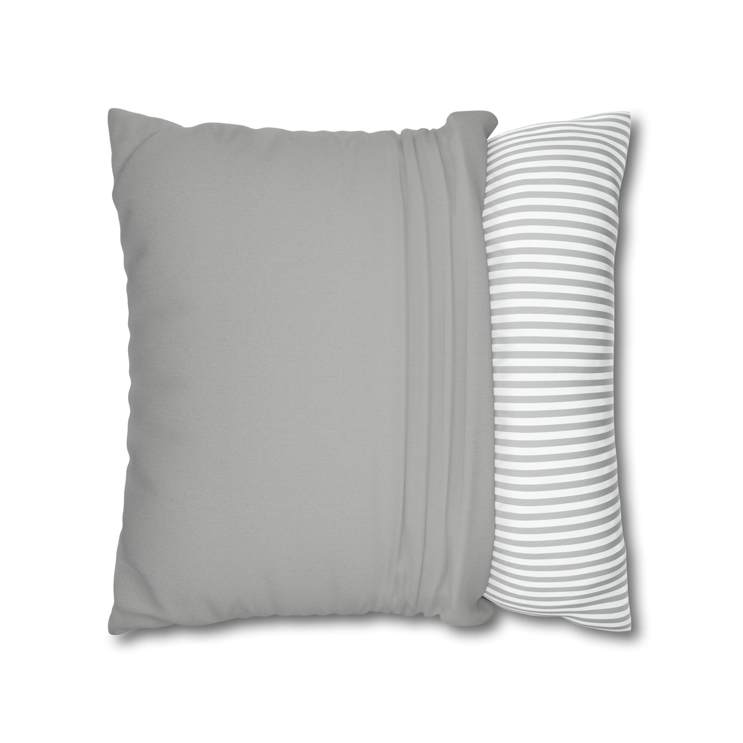 Light Grey Spun Polyester Square Pillow Case
