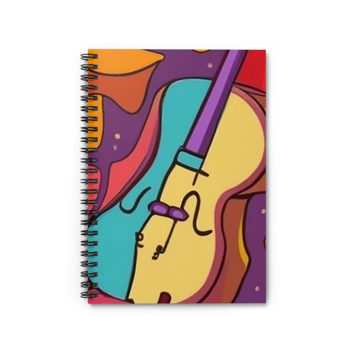 Cubism Cello Spiral Notebook - Ruled Line