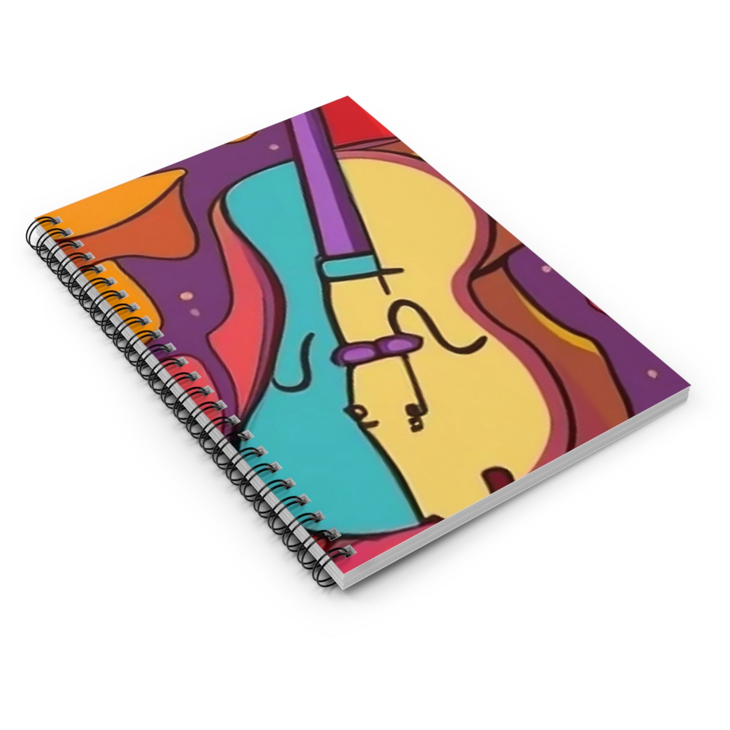 Cubism Cello Spiral Notebook - Ruled Line