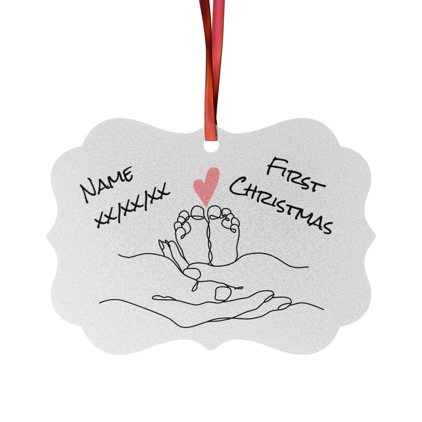 Baby Girls First Christmas Aluminum Ornaments (1pc, 5pcs, 10pcs, 20pcs)