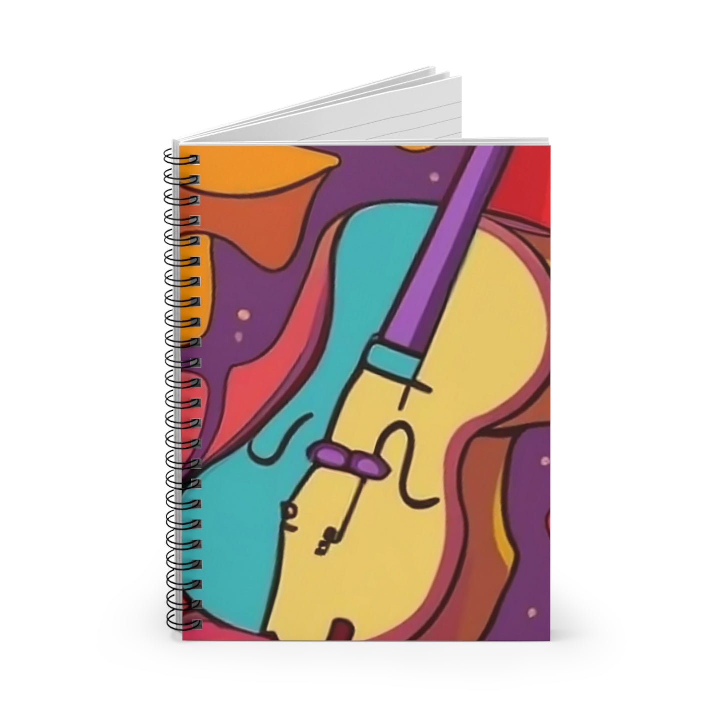 Cubism Cello Spiral Notebook - Ruled Line
