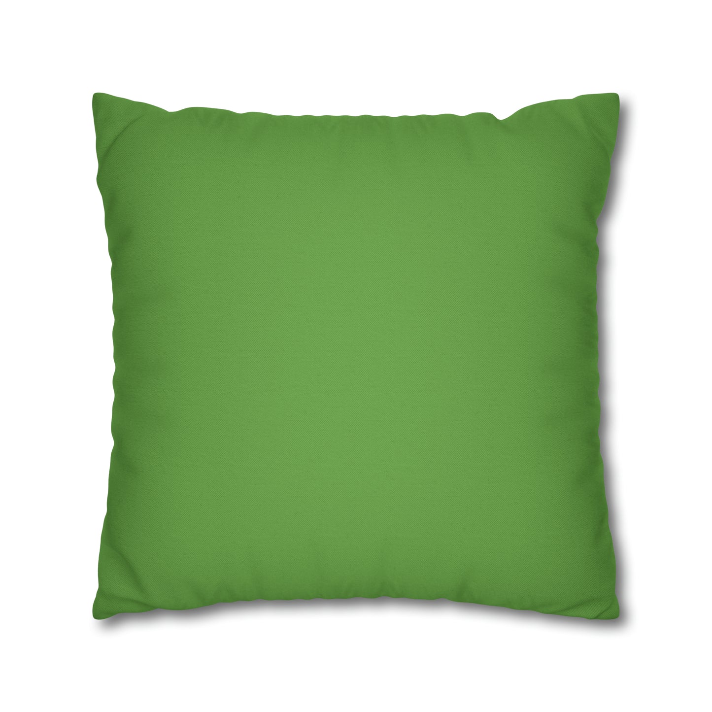 Light Green Spun Polyester Square Pillow Case