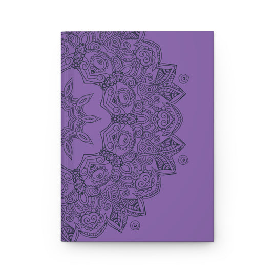 Purple Cover with Black Mandala Hardcover Journal Matte
