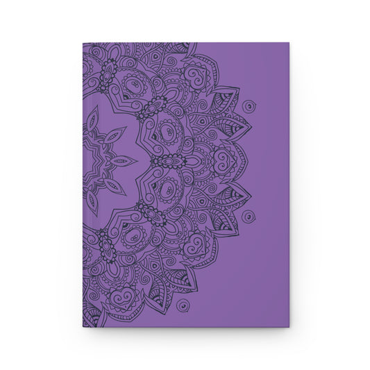 Purple Cover with Black Mandala Hardcover Journal Matte