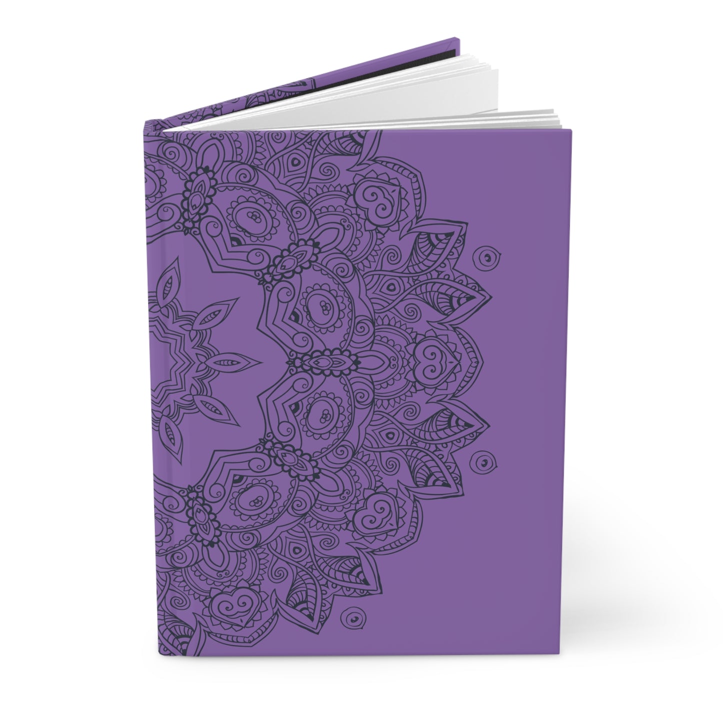 Purple Cover with Black Mandala Hardcover Journal Matte