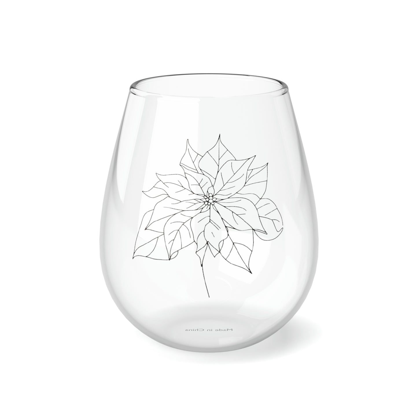 Stemless Wine Glass, 11.75oz - Pointsetta