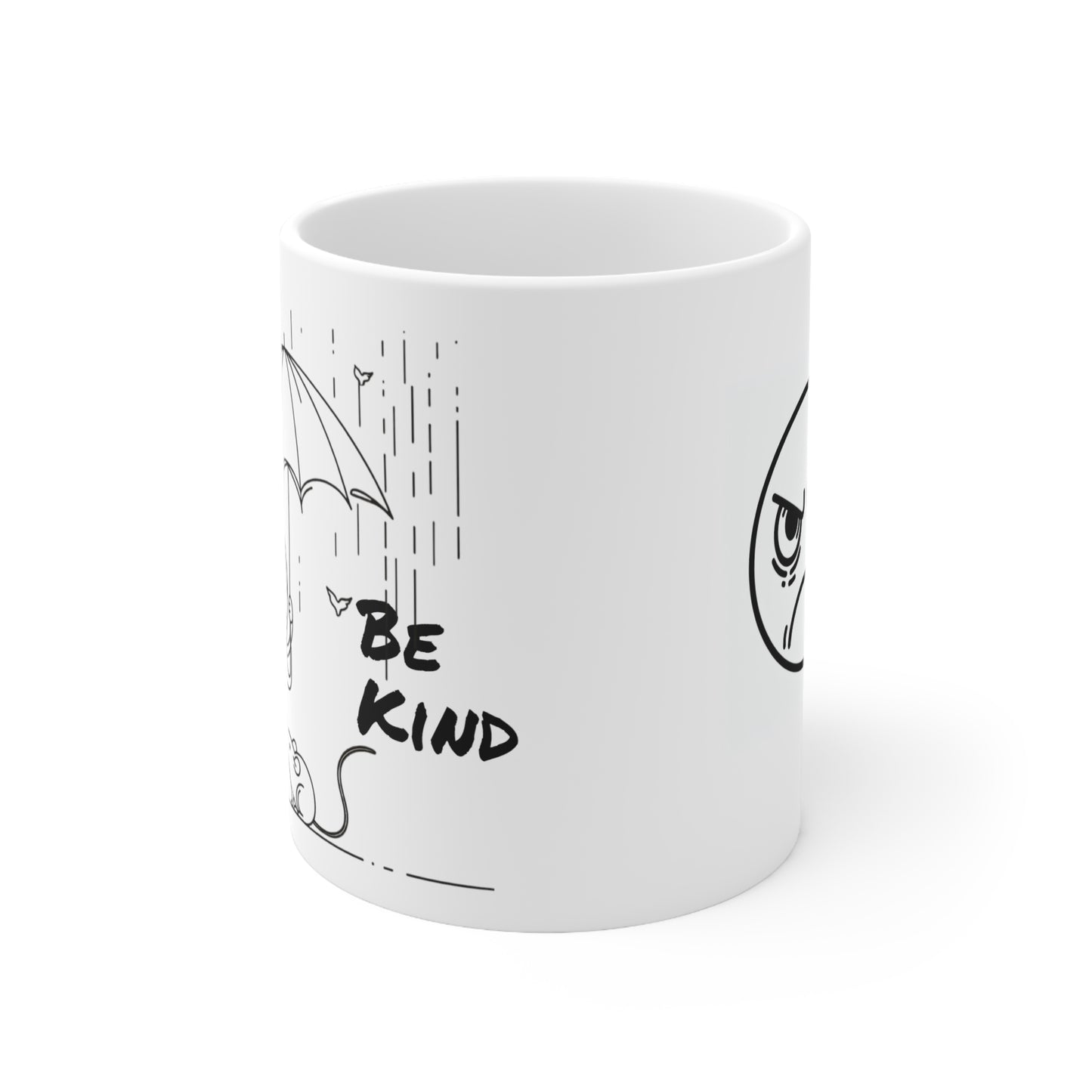 Be Kind Mug (Funny) for right Handed drinkers Ceramic Mug 11oz