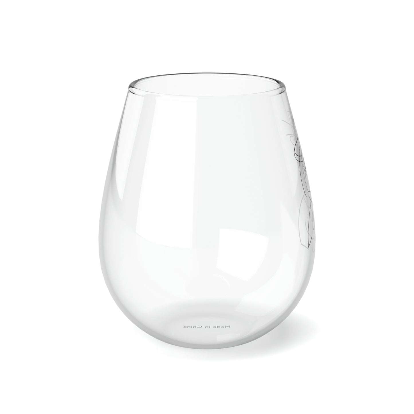 Stemless Wine Glass, 11.75oz - Snowman