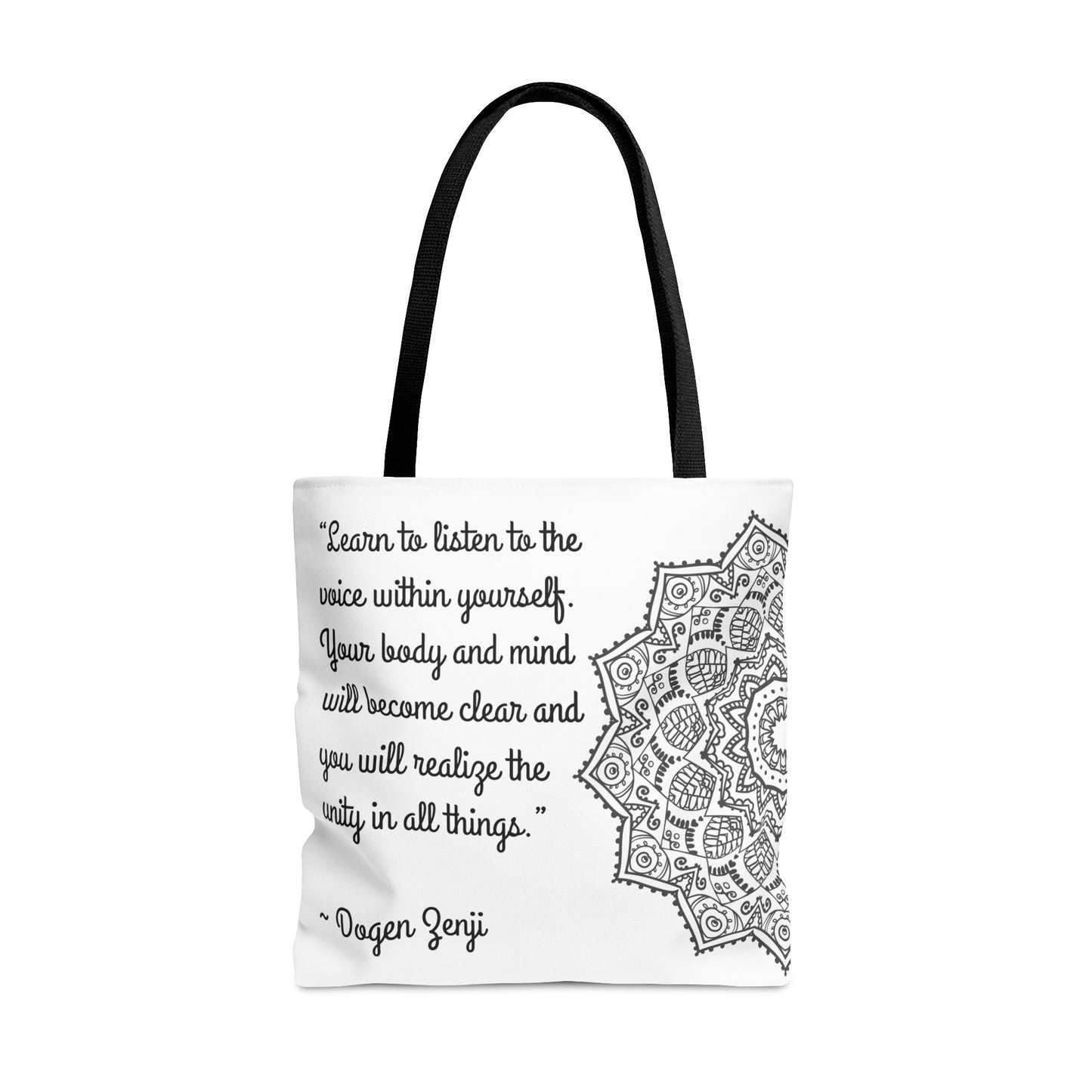 Mandala with Inspirational Quote Tote Bag (AOP)