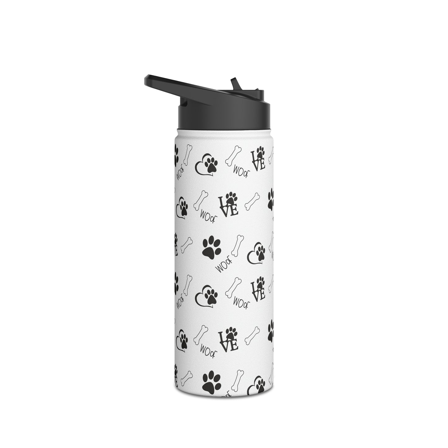 Dog Lovers Stainless Steel Water Bottle, Standard Lid