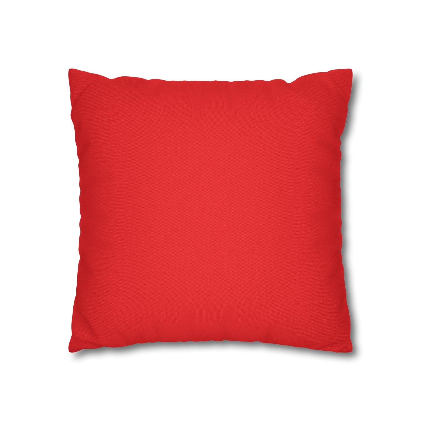 Red Spun Polyester Square Pillow Case