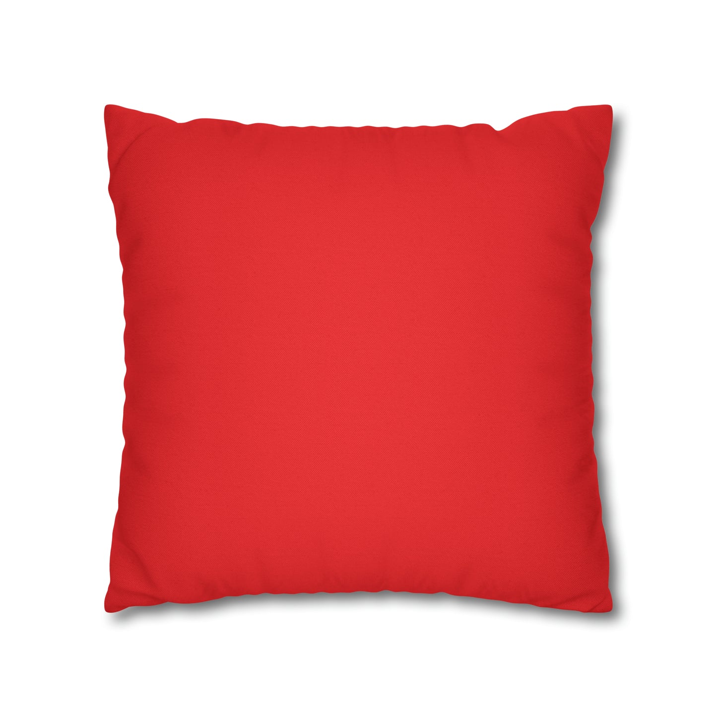 Red Spun Polyester Square Pillow Case