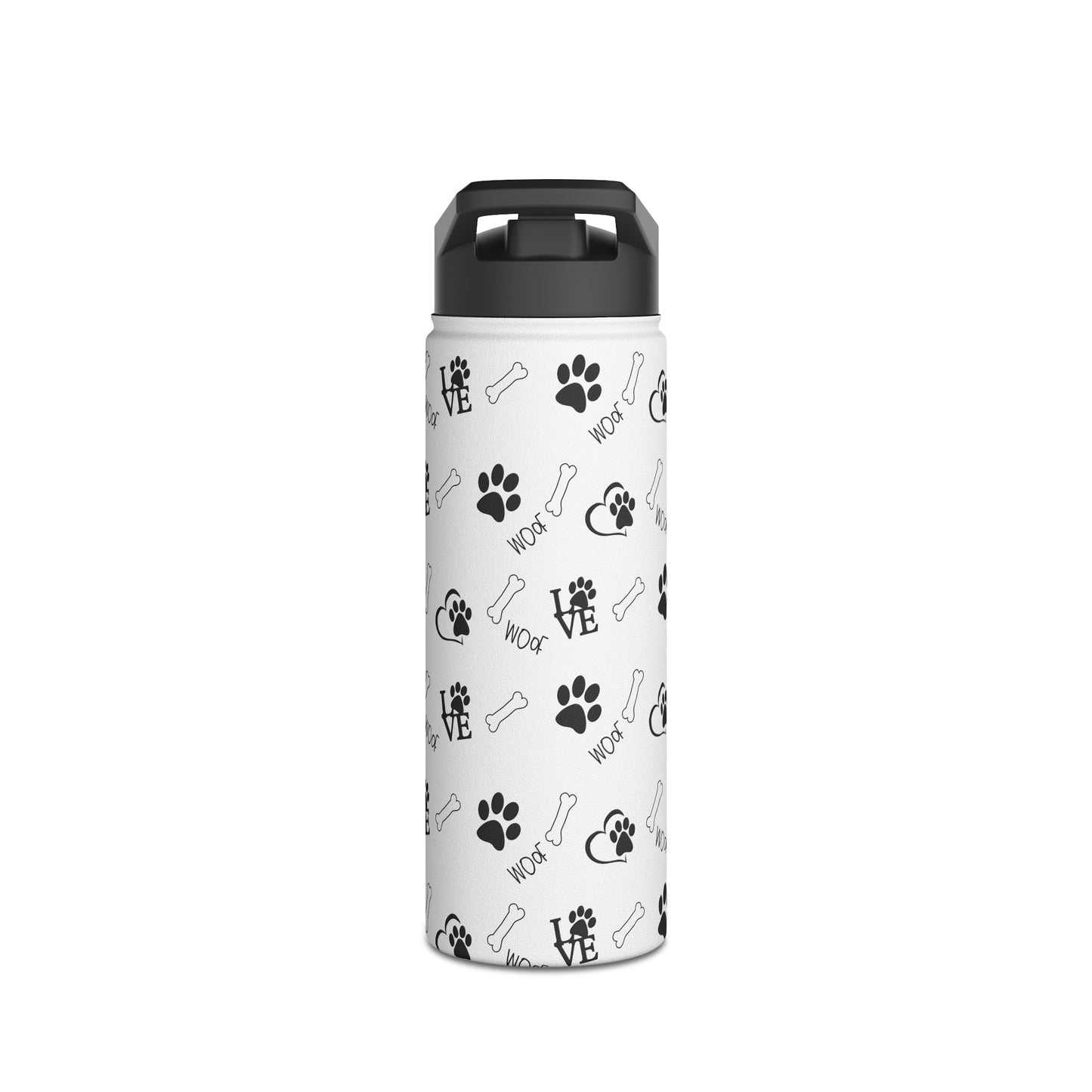 Dog Lovers Stainless Steel Water Bottle, Standard Lid