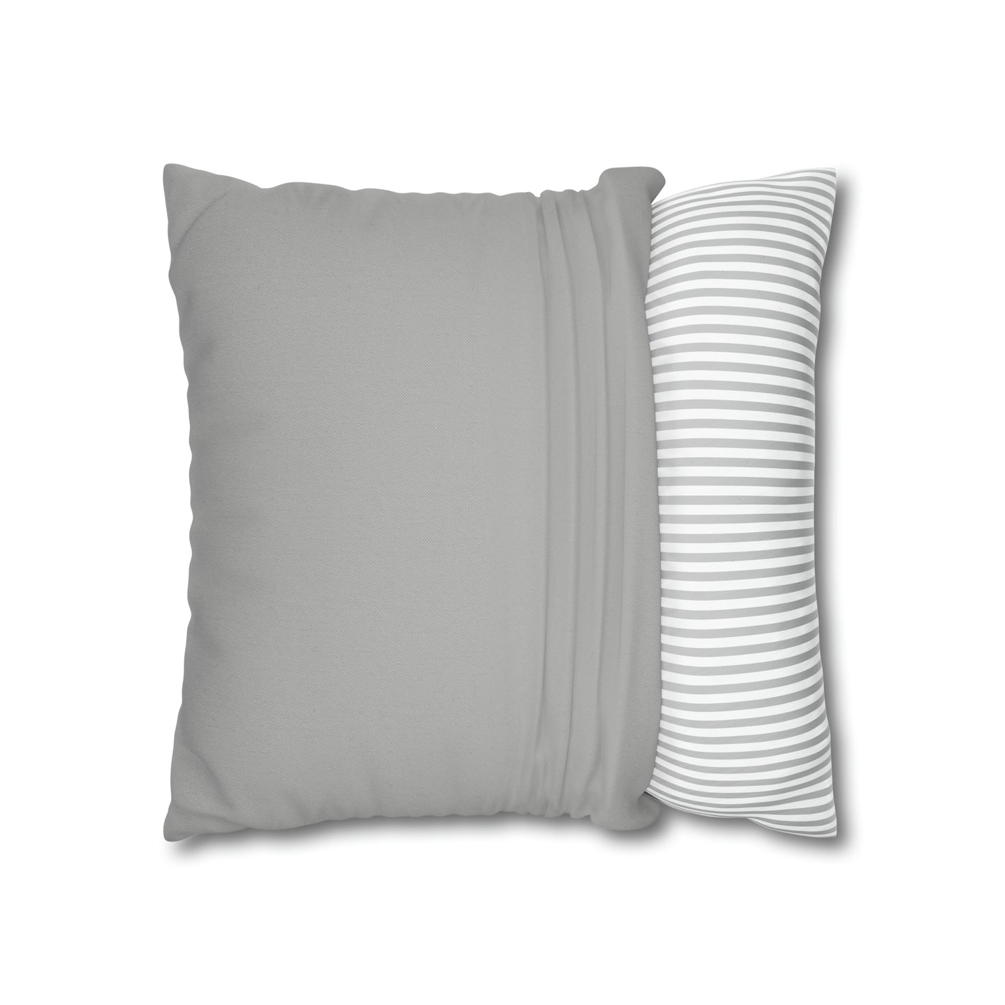 Light Grey Spun Polyester Square Pillow Case