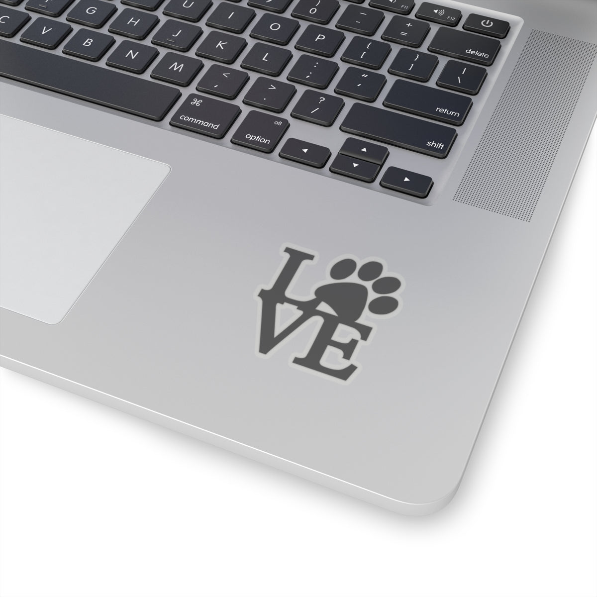 Dog Paw Print LOVE Kiss-Cut Stickers