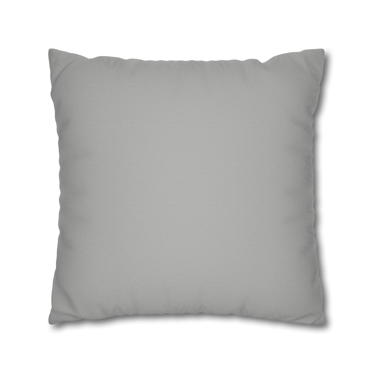 Light Grey Spun Polyester Square Pillow Case