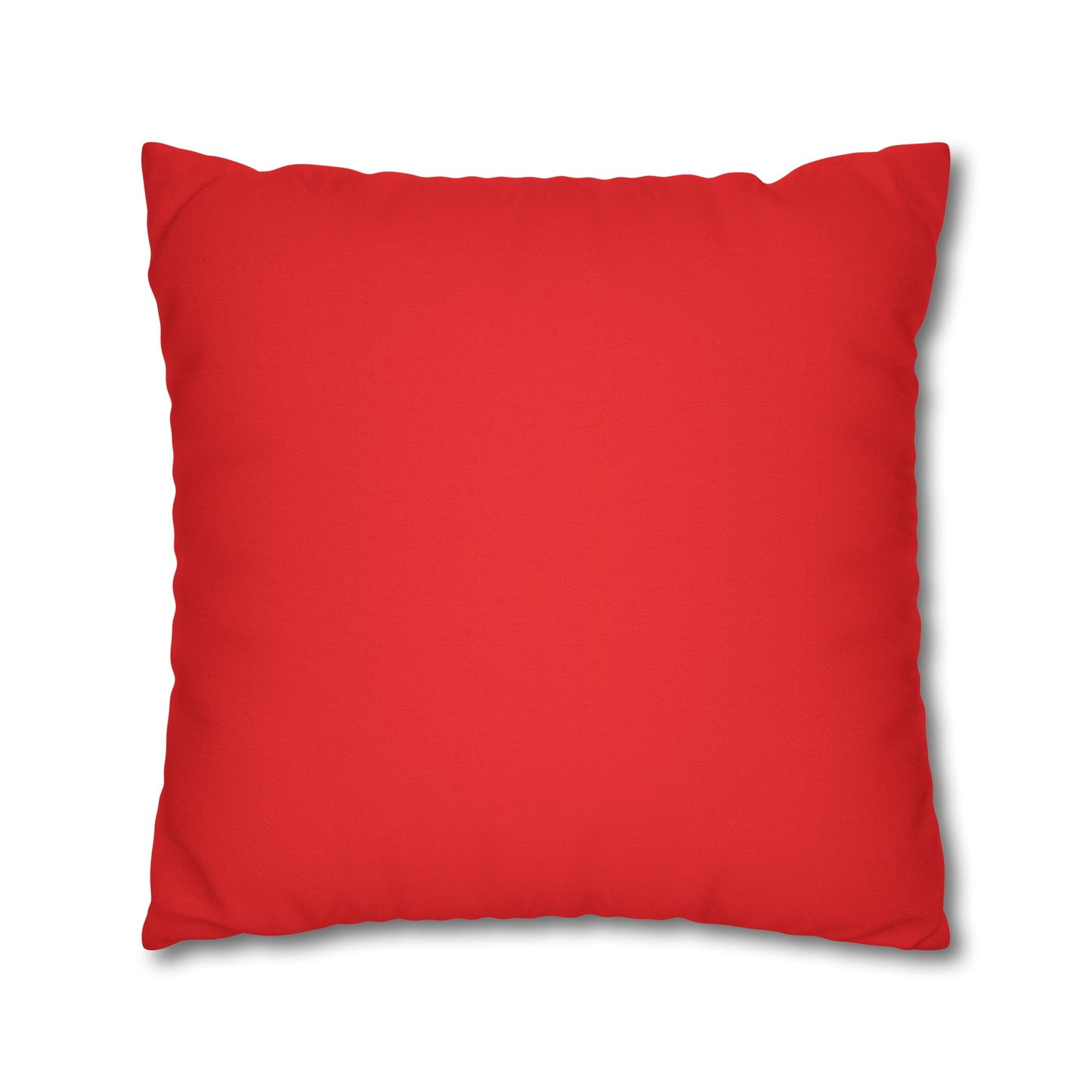 Red Spun Polyester Square Pillow Case