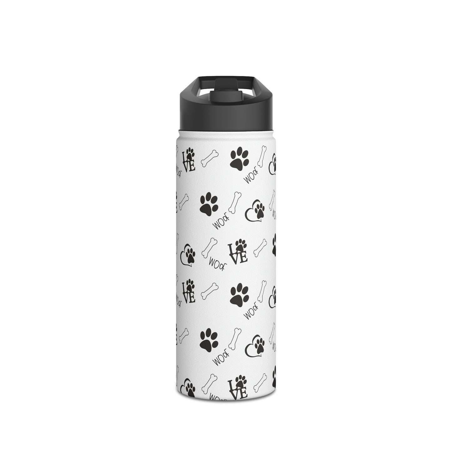 Dog Lovers Stainless Steel Water Bottle, Standard Lid