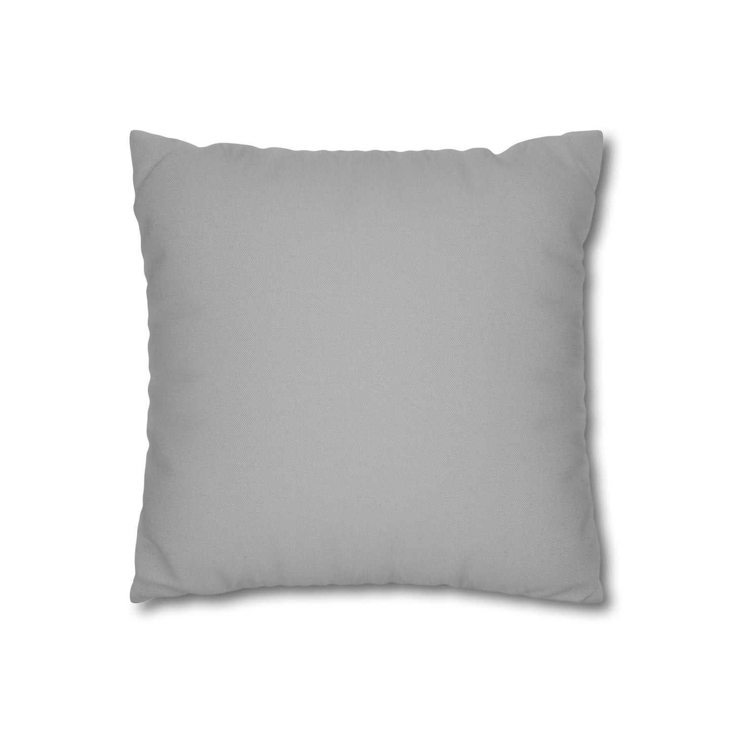 Light Grey Spun Polyester Square Pillow Case