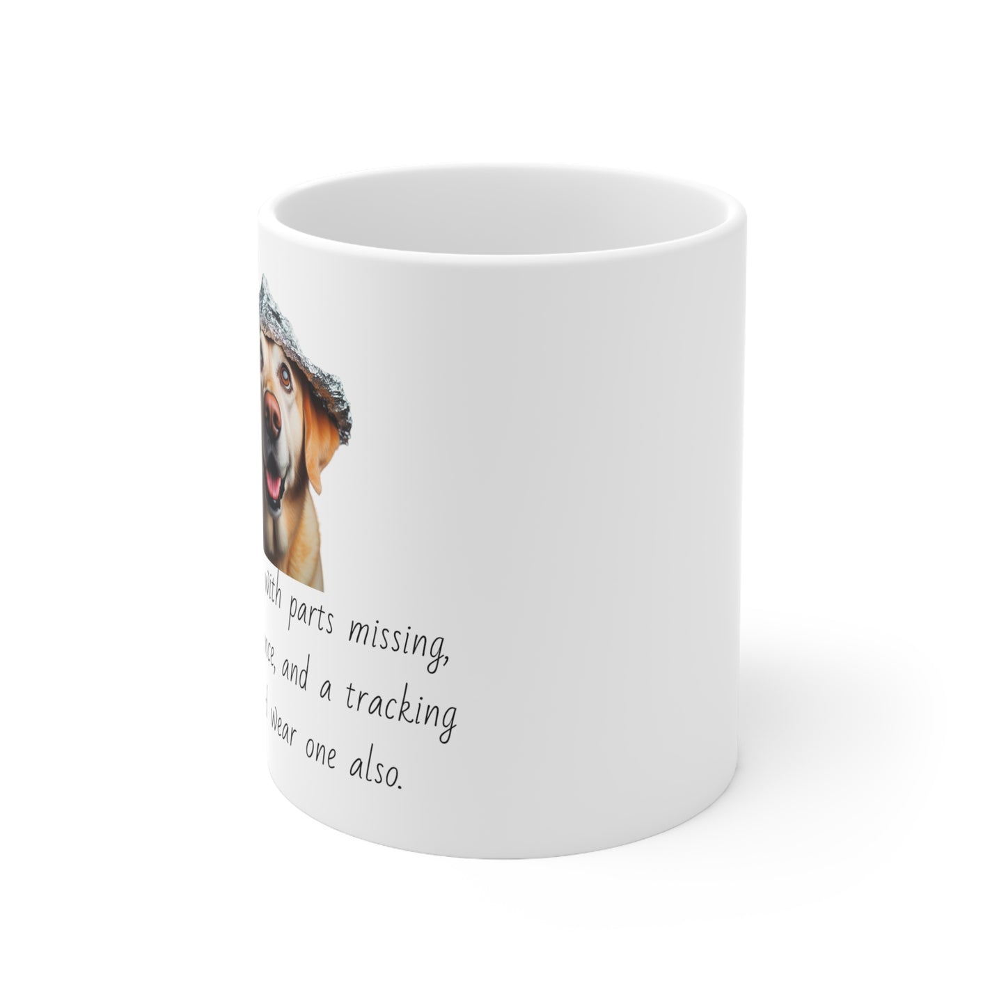 Dog in Tin Foil Hat (Funny) Ceramic Mug 11oz