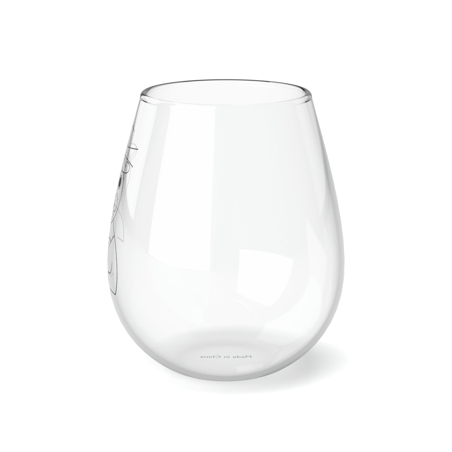 Stemless Wine Glass, 11.75oz - Snowman