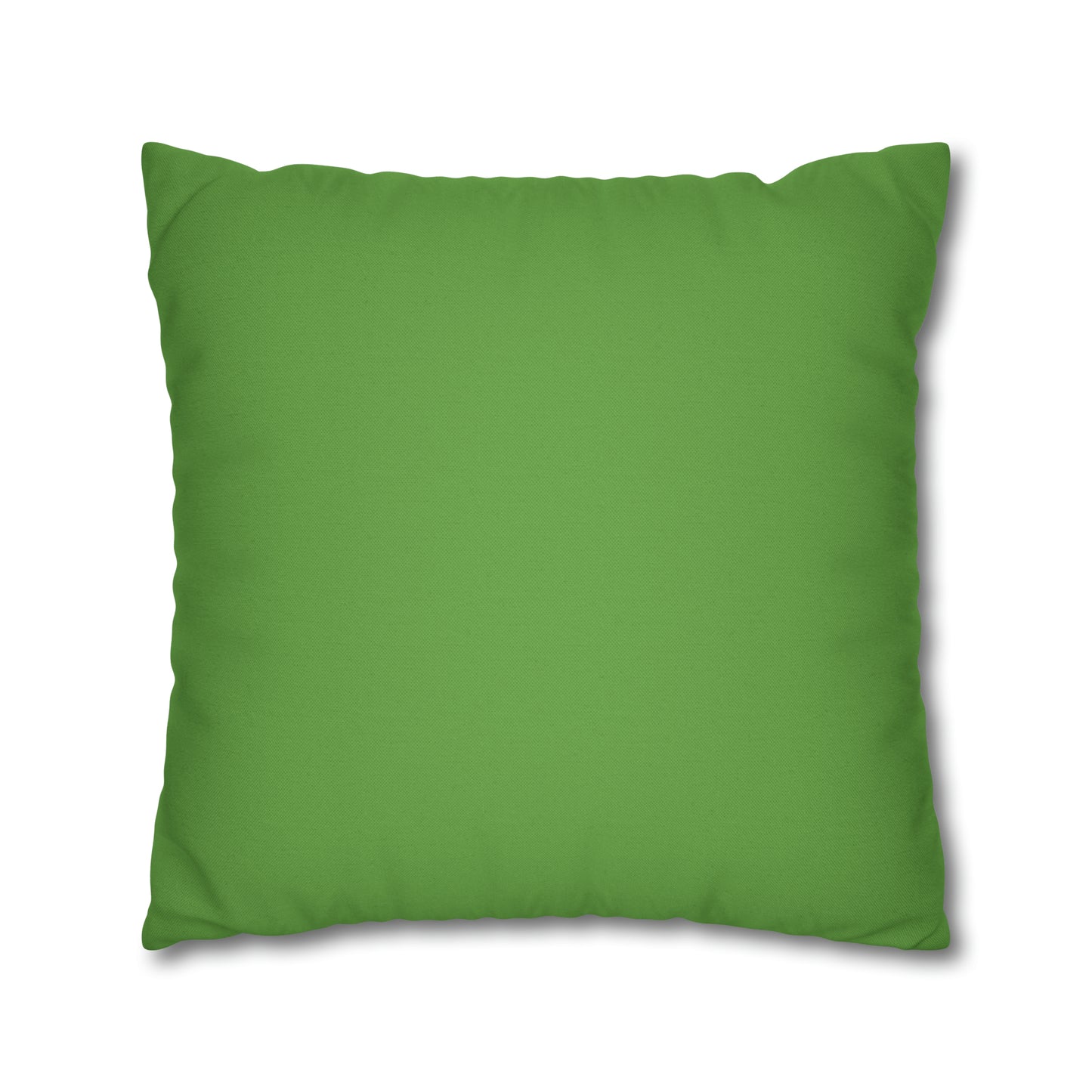 Light Green Spun Polyester Square Pillow Case