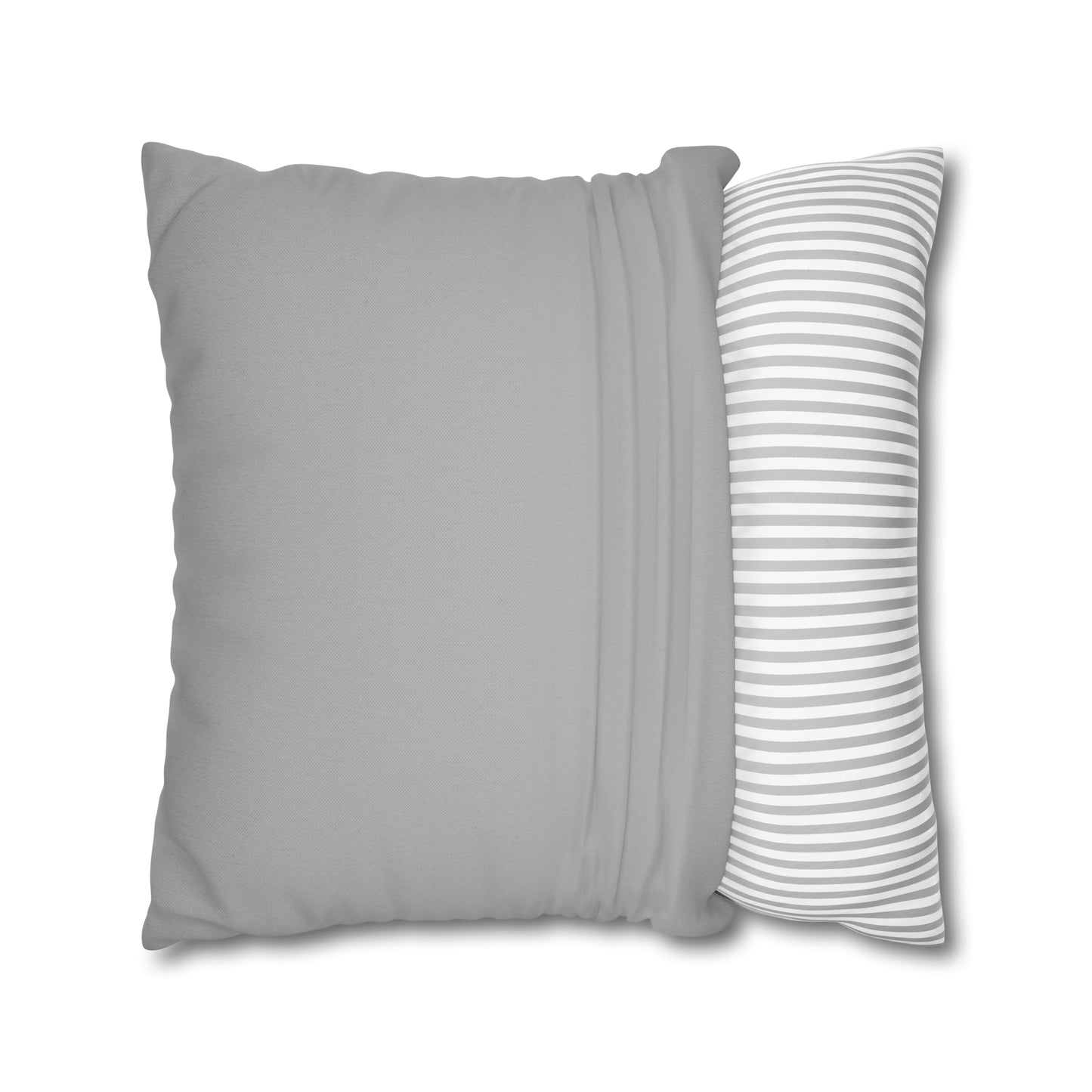 Light Grey Spun Polyester Square Pillow Case