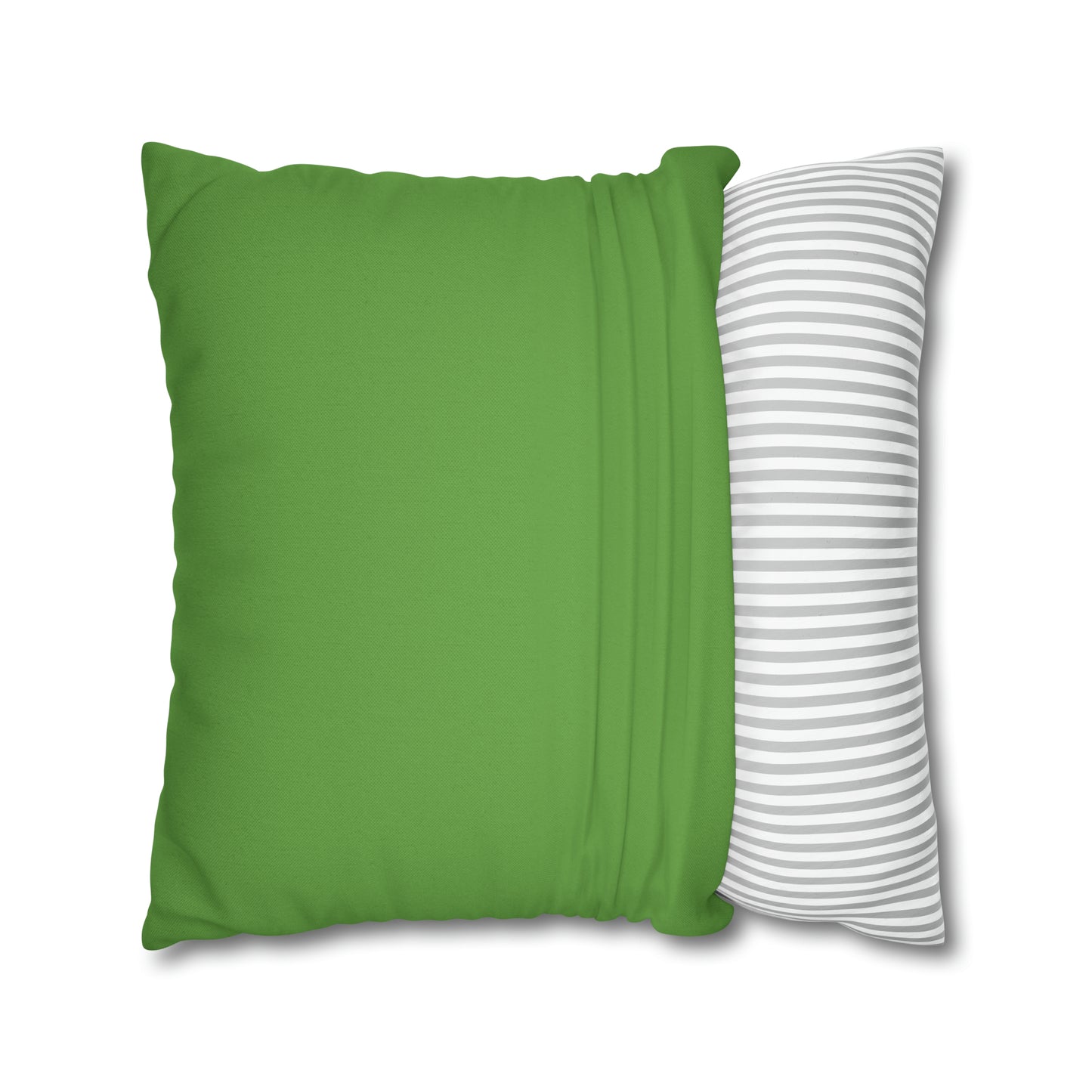 Light Green Spun Polyester Square Pillow Case