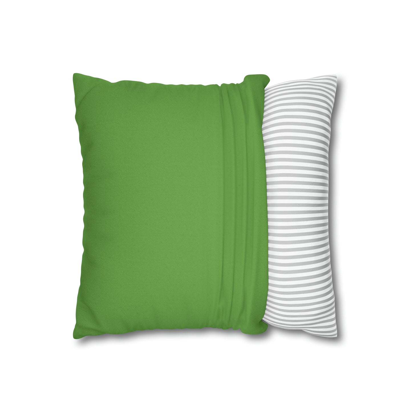 Light Green Spun Polyester Square Pillow Case