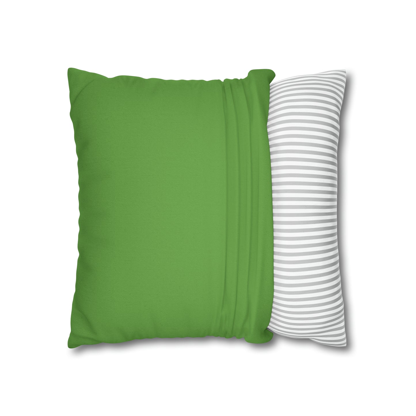 Light Green Spun Polyester Square Pillow Case