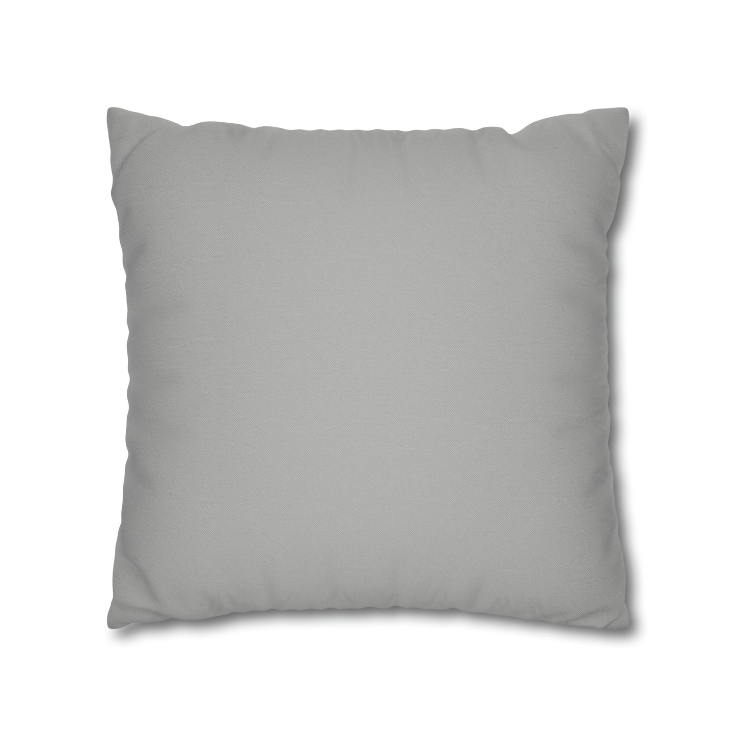 Light Grey Spun Polyester Square Pillow Case