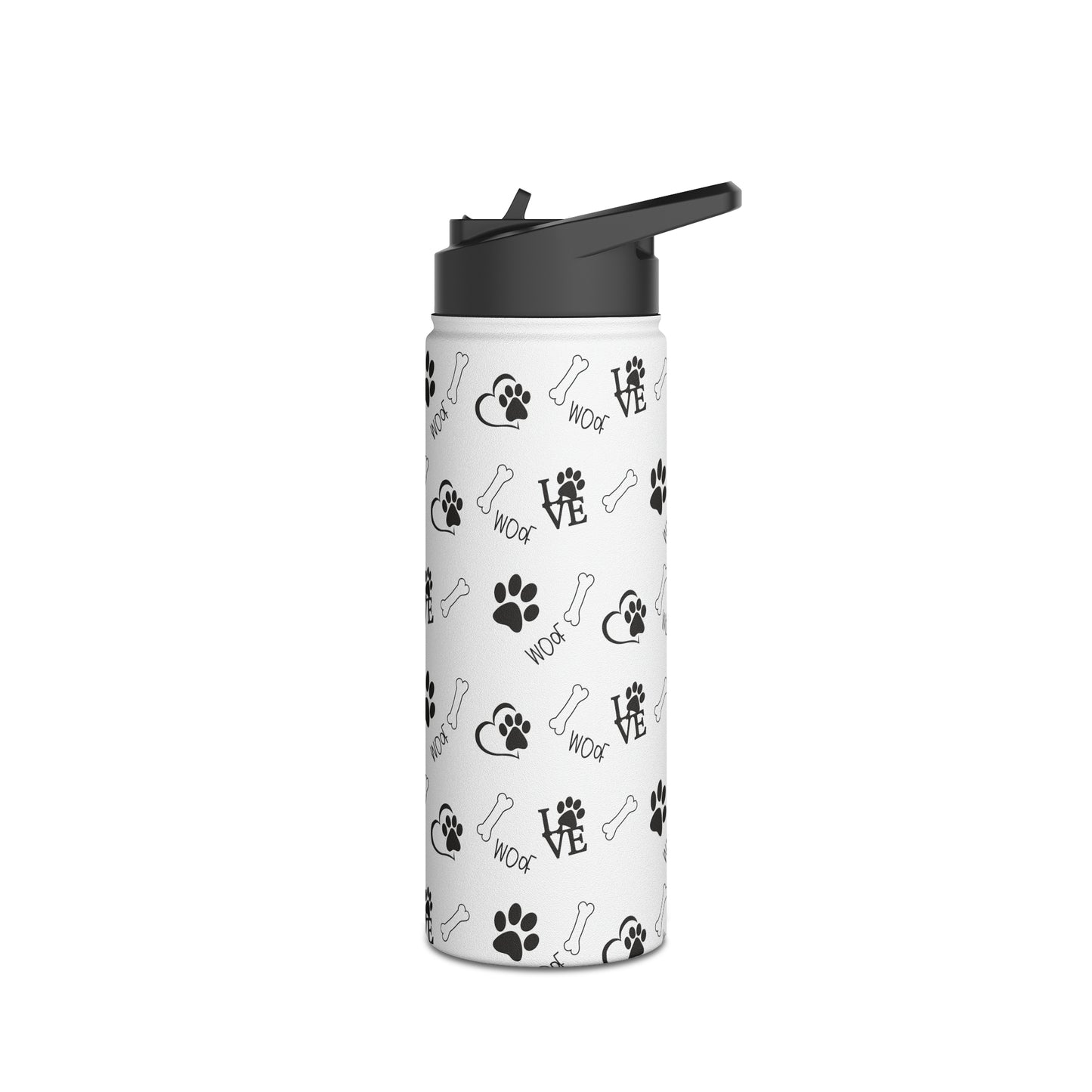 Dog Lovers Stainless Steel Water Bottle, Standard Lid